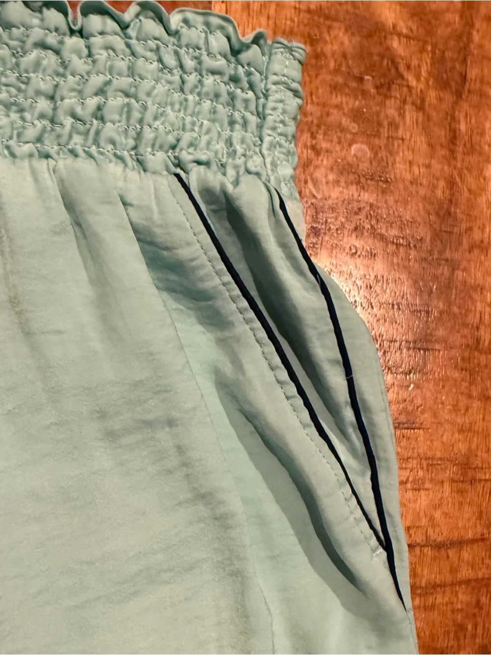 Aerie  light blue wide leg satin pajama pants size small